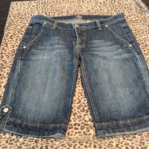 Womens denim Bermuda shorts by Bebe